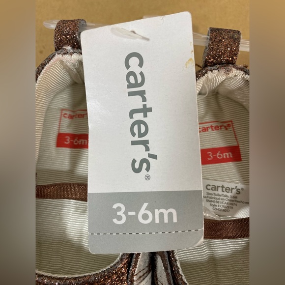 Infants' Carters 3-6mo Brown Cat Shoes NWT - Picture 7 of 8